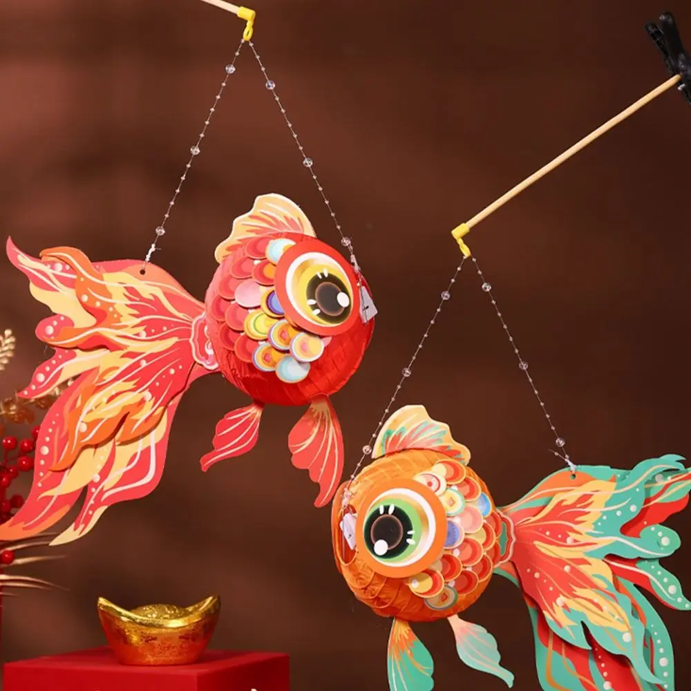 

Glowing Goldfish Lantern DIY Handcrafts Koi Fish Mid-Autumn Festival Lantern DIY Luminous Good Luck