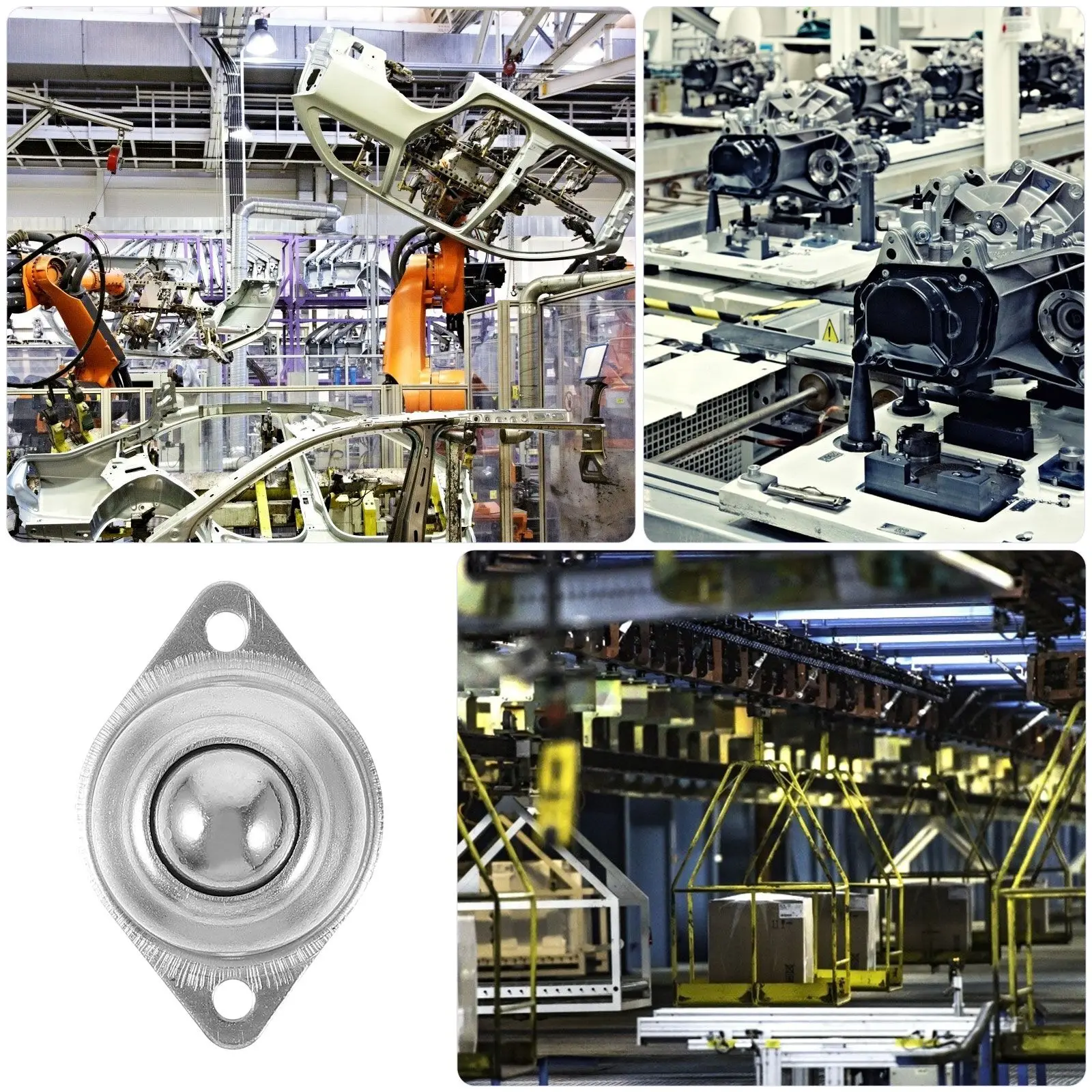 20 Pcs Universal Ball Caster Wheels Round 360 Degree Steel Replacement Rotation Casters Screw Mounted Roller Transfer Unit