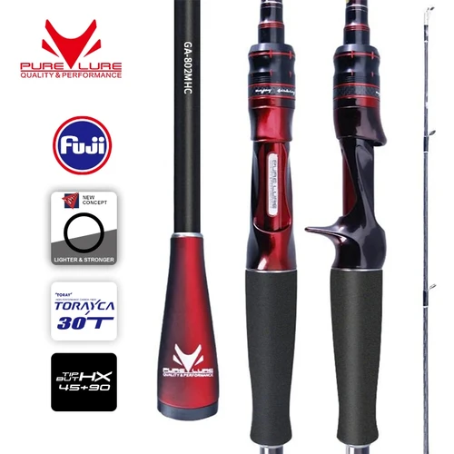 Imagen 1 del producto PURELURE GRUPLA caña de pescar giratoria de alto carbono Universal de lanzamiento largo en accesorios FUJI rápido