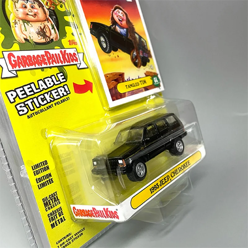 GPK GREENLIGHT 1/64 Diecast Alloy Toy Car 1993 CHEROKEE TANGLED TIM GARBAGE PAIL KIDS SERIES 4  car Collectibles