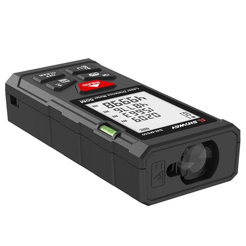 WORTHOWN-SNDWAY 50 metros medidor de distância infravermelho régua laser eletrônica com distância/área/volume/auto-calibração