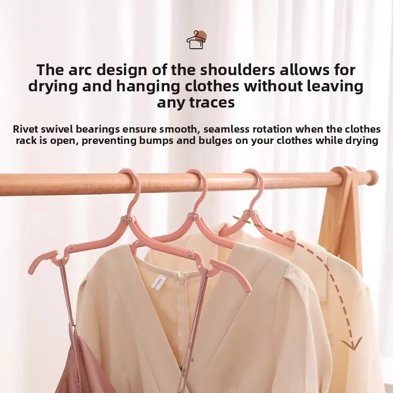 Foldable Magic Clothes Hanger with Rivets Strong Durable Portable for Home Travel Dormitory Laundry Drying Storage108