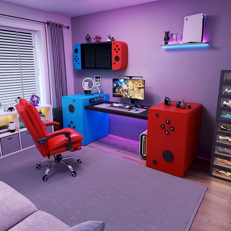 

Desk, e-sports room, dedicated, computer desk, desktop, home, desk, simple, bedroom, competitive