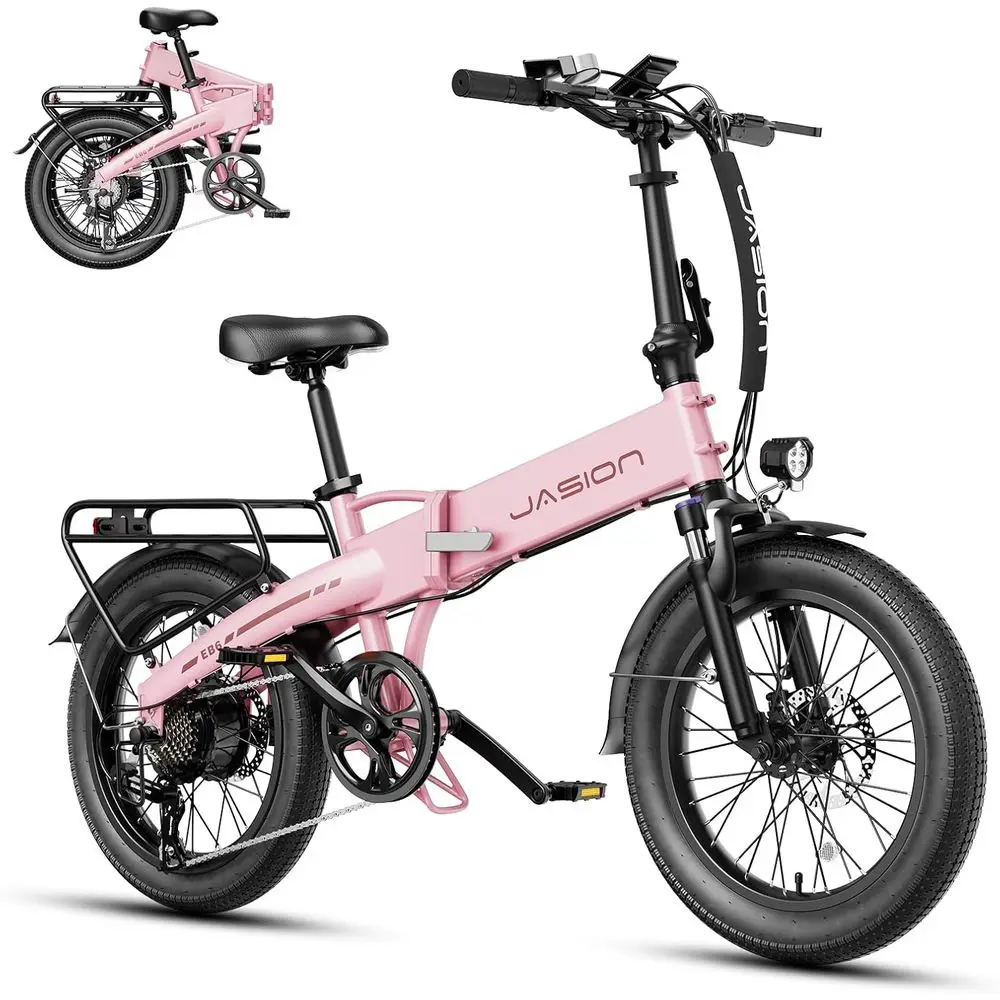 

EB6 oldable Electric Bike or Adults,【1200W Peak Motor, 25 MPH, 50 Miles Range】 20" at Tire Ebike with 48V Built-in Battery, Ligh