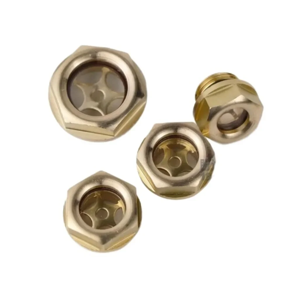 Hex Head M10/12/14/16/20...M60 Metric Male Brass Oil Level Sight Glass Window Use In Air Compressor Lathe