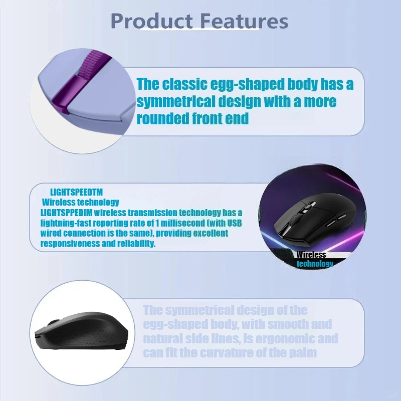 LogitechG305has A Simple and Elegant Appearance,with A Classic Black and White Color Scheme,suitable for Various Usage Scenarios