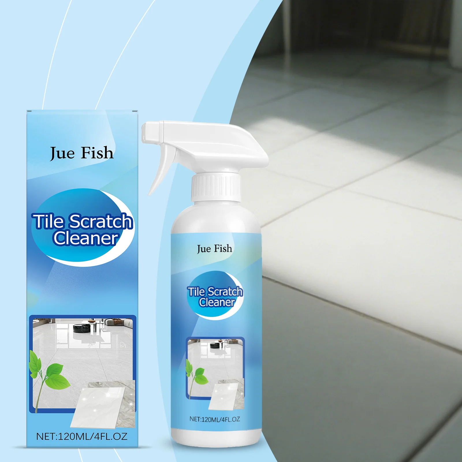 

Household Ceramic Tile Cleaner, Helps Lessen Stubborn Dirt, Boosts Tile Luster, Aids in Refreshing and Perfecting Tile Surfaces