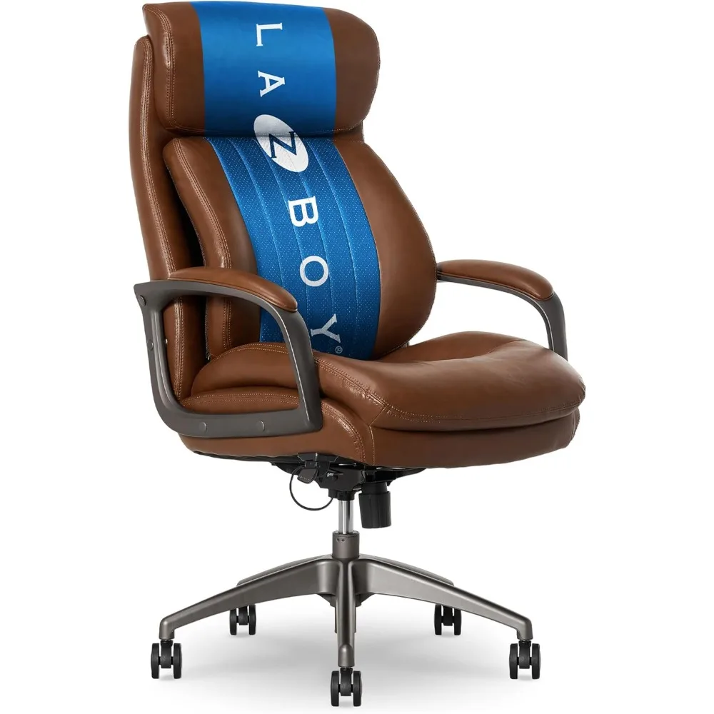 

La-Z-Boy Nova Executive Chair with AIR Ergonomics, High-Back Luxury Comfort and Support, Cognac Brown