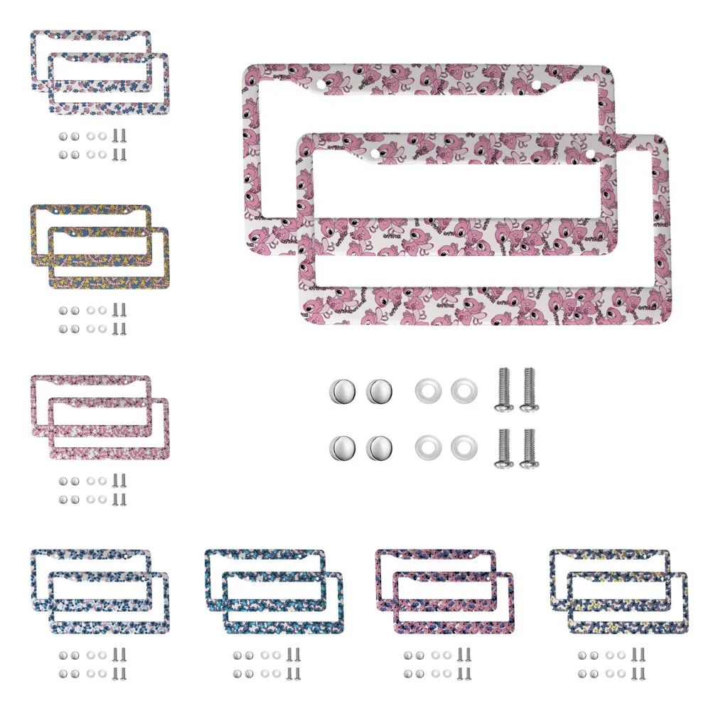 

Disney Stitch американский автомобиль 12 "x 6" лазерная резка хромированные рамки FLicense Plate-автомобиль/грузовик/внедорожник аксессуар для украшения автомобиля