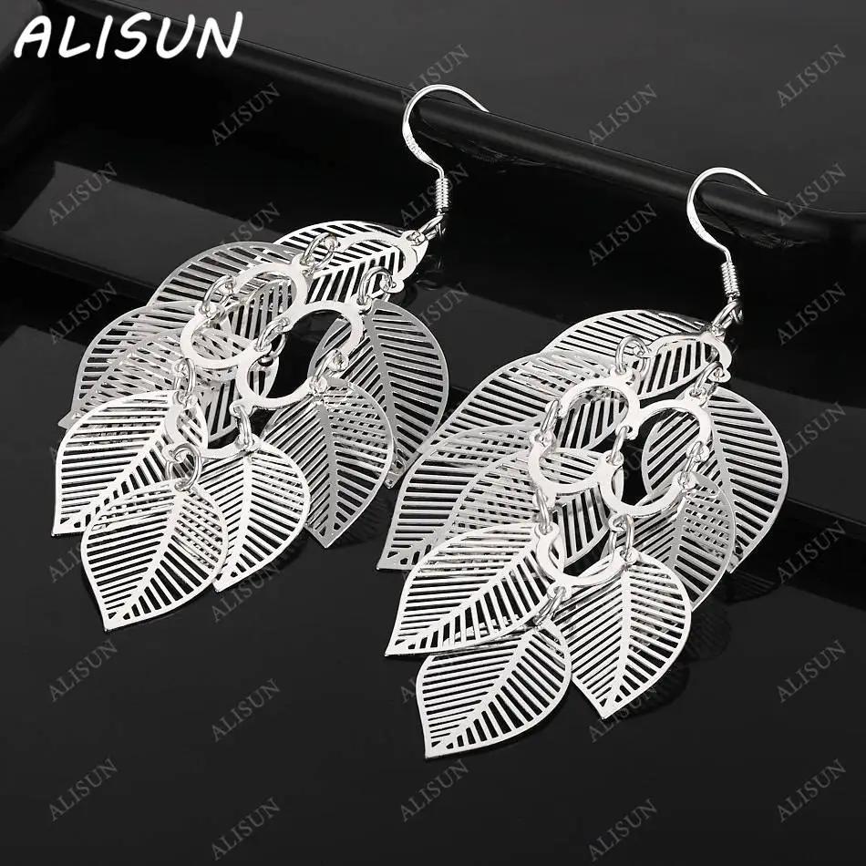 

ALISUN 925 Sterling Silver Design Leaves Earrings Drop Earrings For Women Charm Trend Birthday Gifts Fashion Party Fine Jewelry