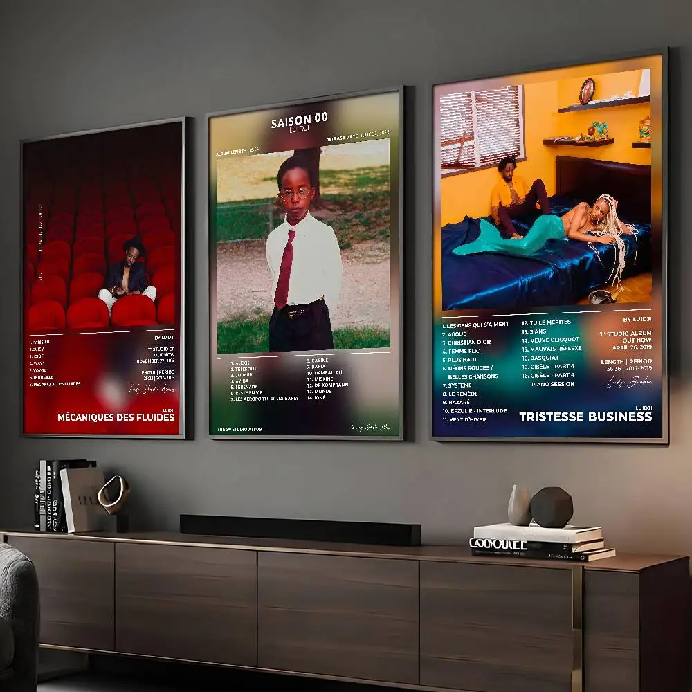 Rapper Luidji Poster, klebriger Wandkunstdruck, wasserdicht, für Zuhause, Wohnzimmer, Schlafzimmer, Bar, ästhetisches Dekor