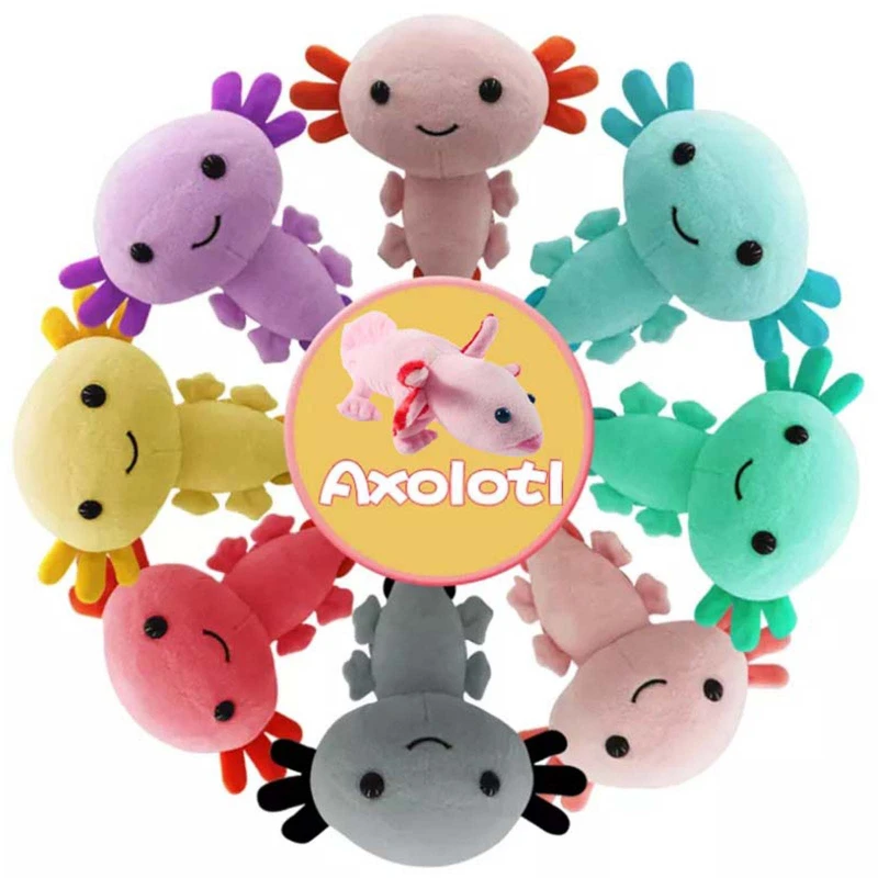 20 centimetri Axolotl Giocattoli di Peluche Axolotl Salamandra Animali di Peluche Bambole Decorazione Della Stanza Cuscino Per Bambini Regali Di Compleanno Di Natale