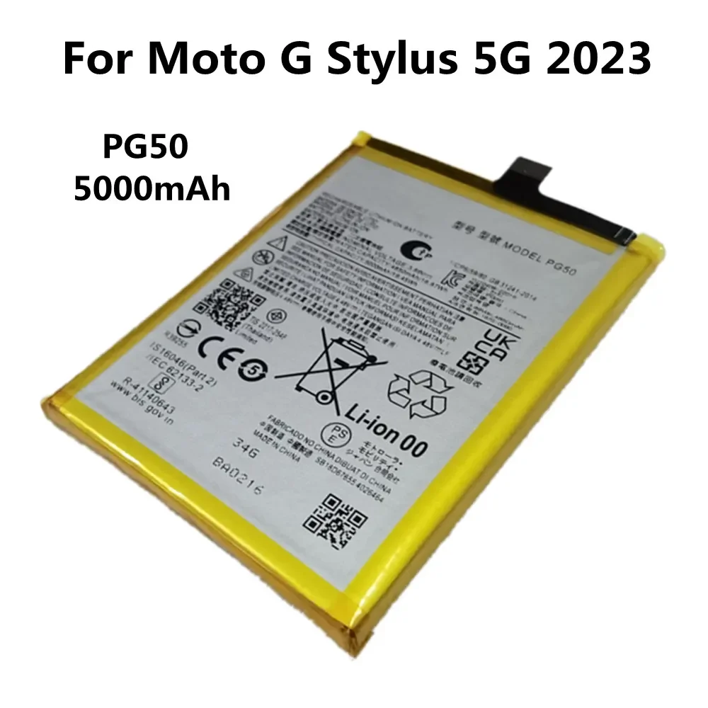 

Аккумулятор PG50 5000 мАч для Motorola G Stylus 5G 2023 XT2317 XT2315-5, высококачественные аккумуляторы для телефона + бесплатные инструменты