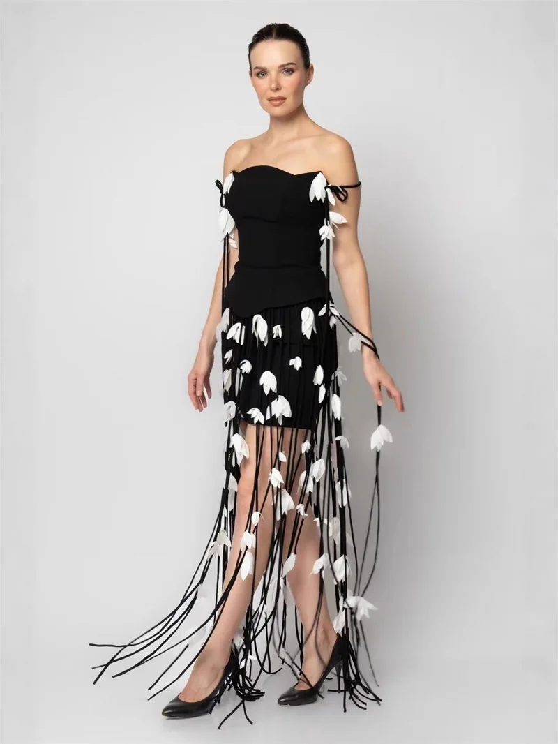 Robe de bal blanche florale, bandage sexy, sans manches, fourreau, mini robe courte, robe de soirée, robe de mariée, robe de cérémonie, robe de mariage, robe d'anniversaire