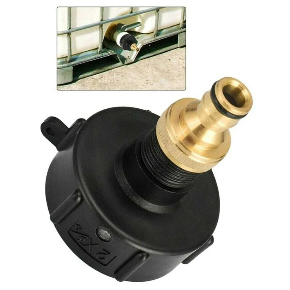 

IBC Adapters Fitting Garden 3/4 Inch Black PP/brass S60x6 Coarse Thread Water Pipe Connectors Watering Equipment