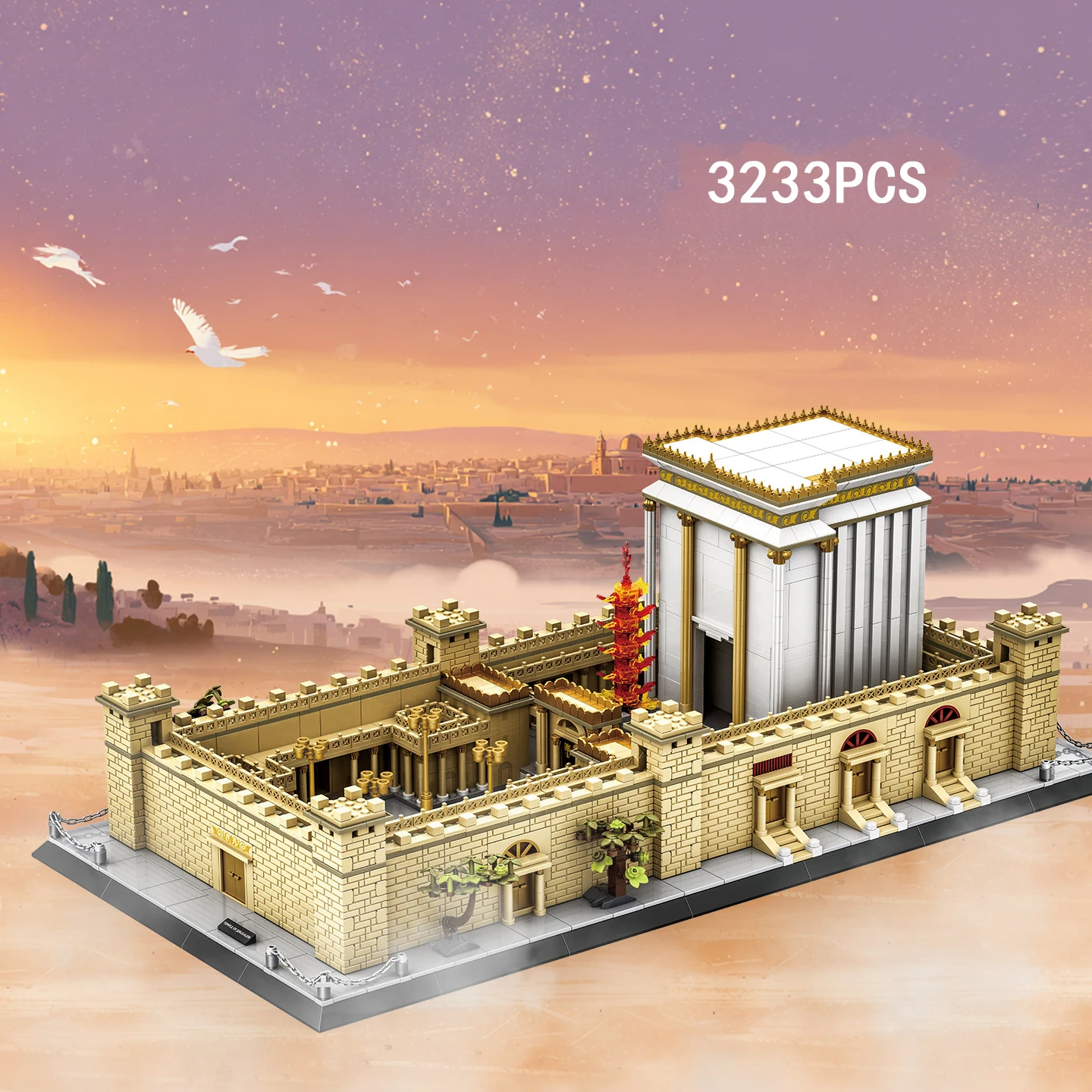 

World Famous Israel Judaism Architecture Creative Building Block JerusalEM eit HaMikdash Model Sets Construction Brick Toys