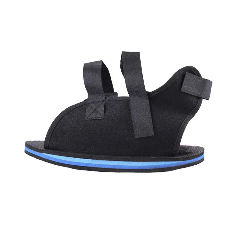 

Foot Fracture Protective Shoes Gypsum Shoes Black Comfortable Sole Durable Canvas Practical Design Convenient for Patients