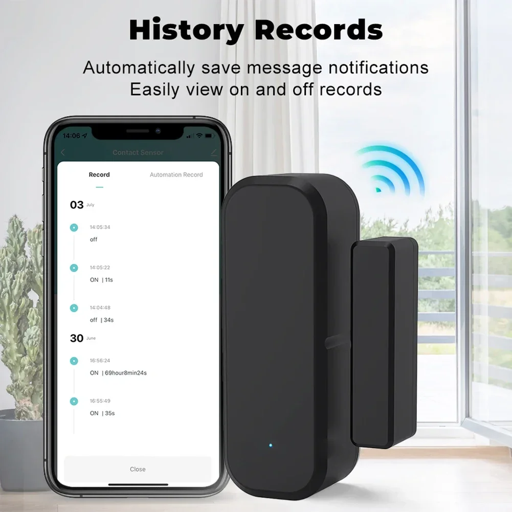 Für TuyaZigbeeWifi Tür Sensor Fenster Eintrag Sensor Sicherheit Einbrecher Magnetische Sensor Alarm Smart Leben Arbeit Mit Alexa Google Hause