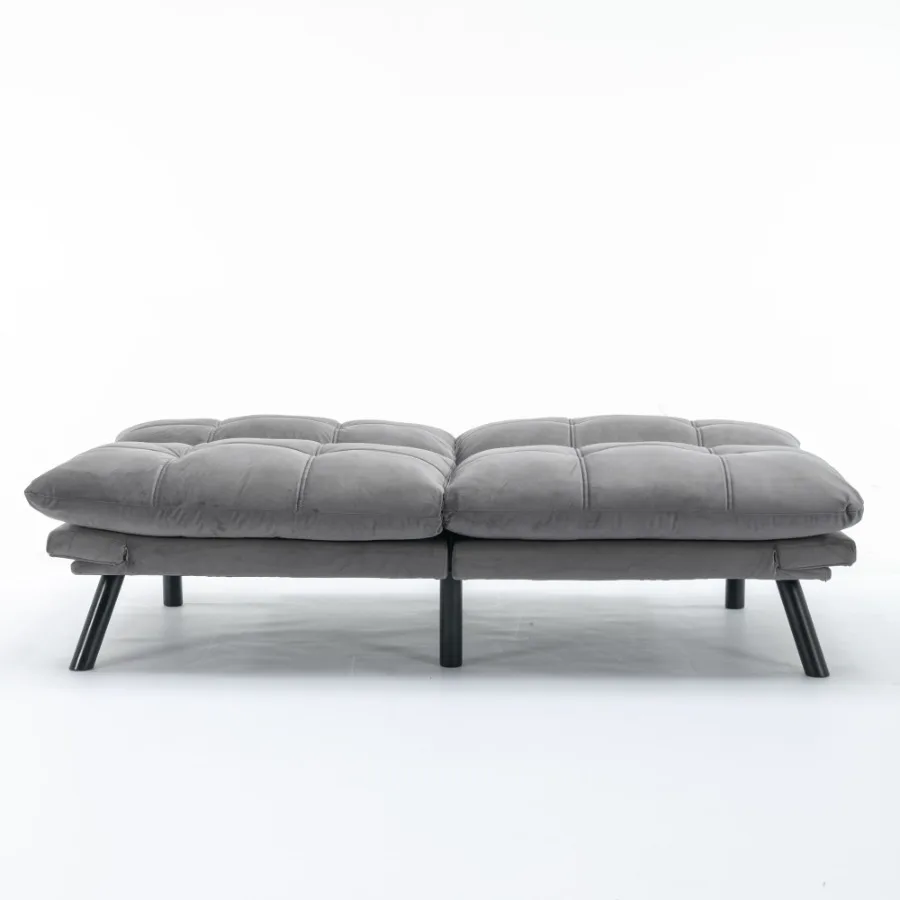 Canapé-lit moderne pliable convertible gris clair