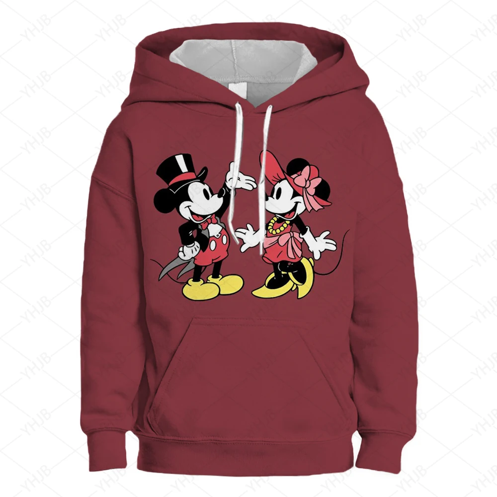 Neue Disney Mickey Mouse Hoodie für Jungen Mädchen Kinder Sweatshirts mittelgroße Cartoon Top lässige Werbe kleidung 160-