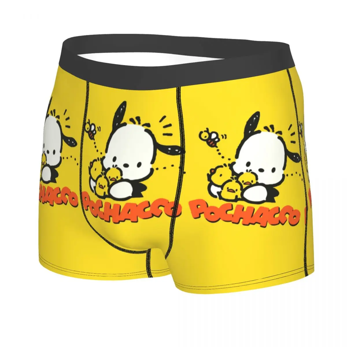 Custom Pochacco Boxer Shorts For Men 3D Printed Animation Comic Underwear Panties Briefs Stretch Underpants