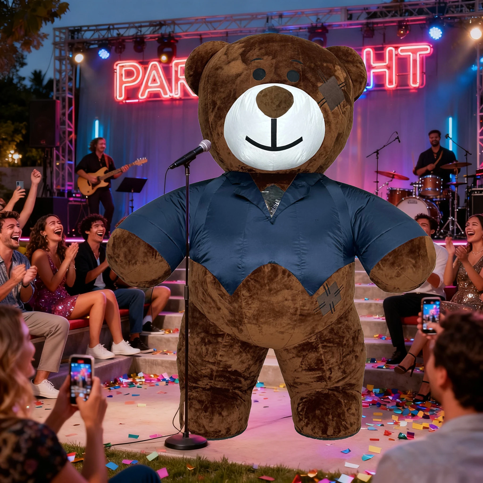 

Надувной костюм медведя с ласточкиным хвостом, парадный персонаж для взрослых, косплей, животное, день рождения, Хэллоуин, вечеринка, комплект талисмана