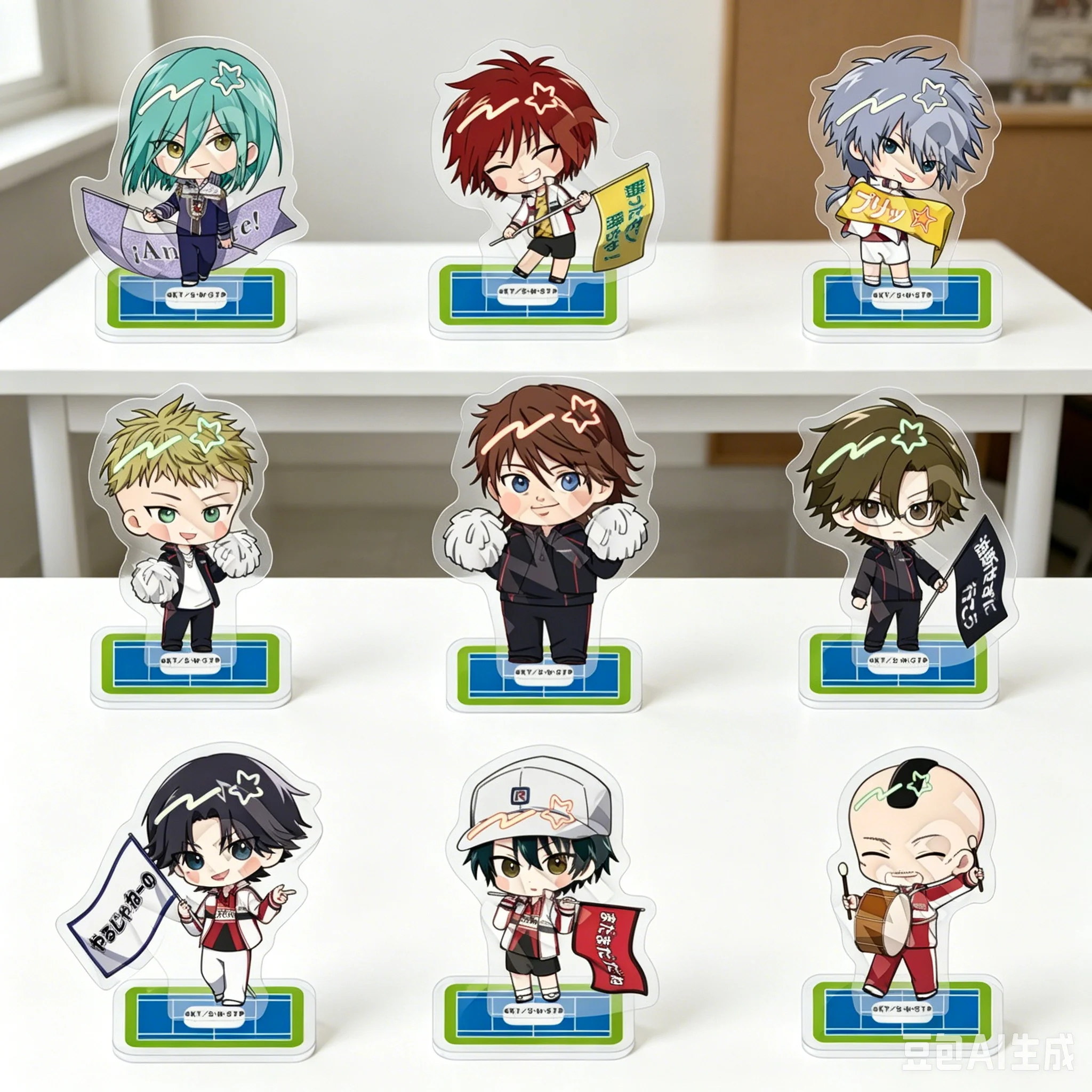 The New Prince of Tennis 10cm Ryoma Echizen Antonio da Medanore Acrylic standing Keychains Desktop Ornament Souvenir
