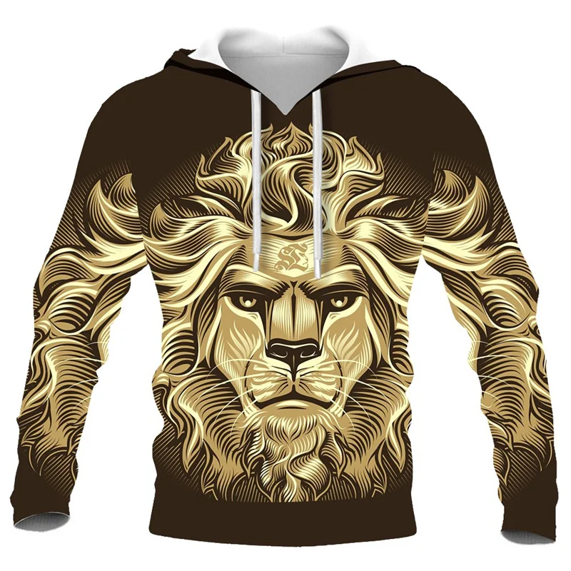 

3D Animal Lion Printed Sweatshirts For Men Women Fashion Pullovers Children Y2k Harajuku Streetwear Hoodie Cool Hipster Hoodies