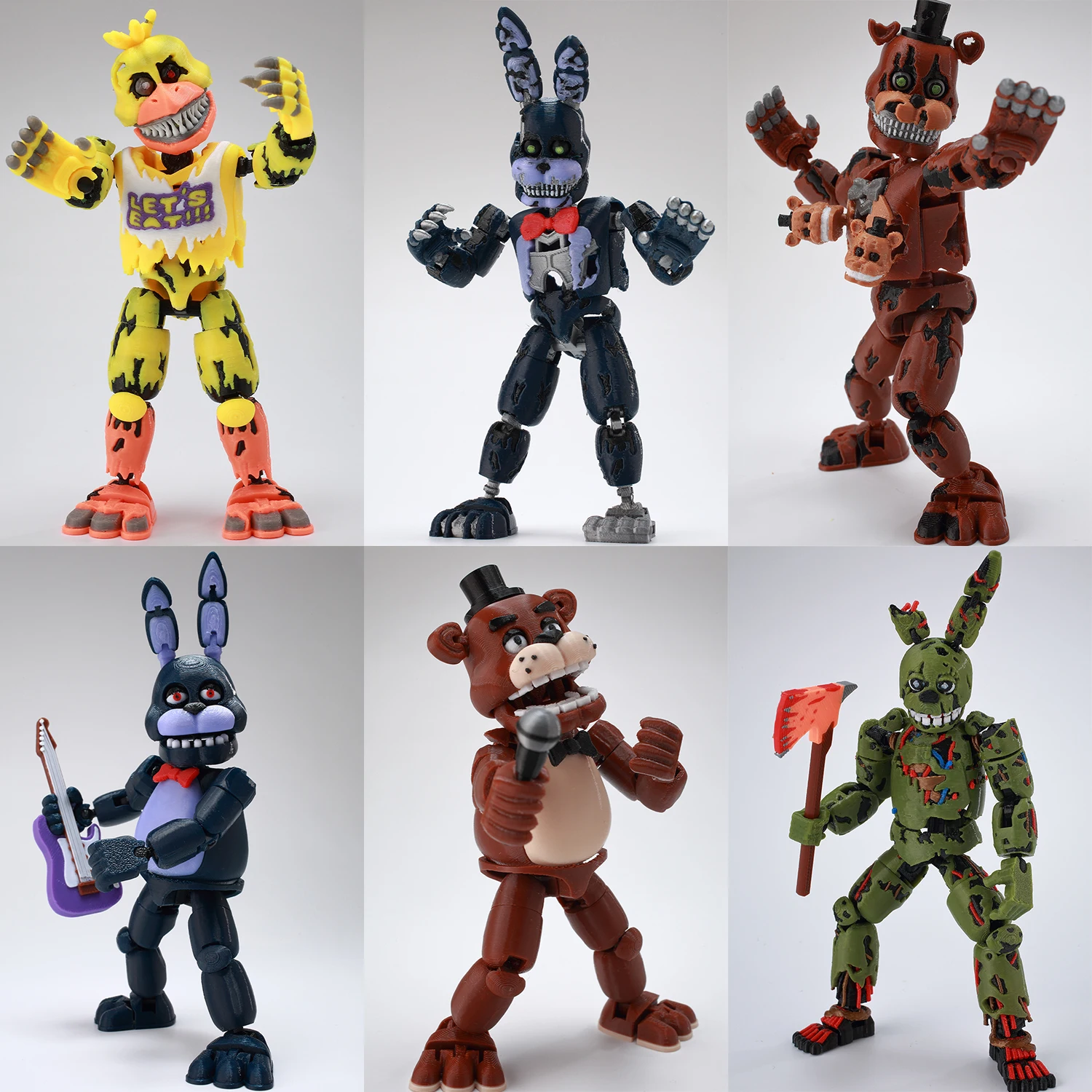 Boneco de Ação 9L3D Dummy13 Lucky13 Bear, Modelo de Anime Articulado de Corpo Inteiro, para Alívio do Estresse e Decoração de Mesa, Colecionável de Jogo de Terror