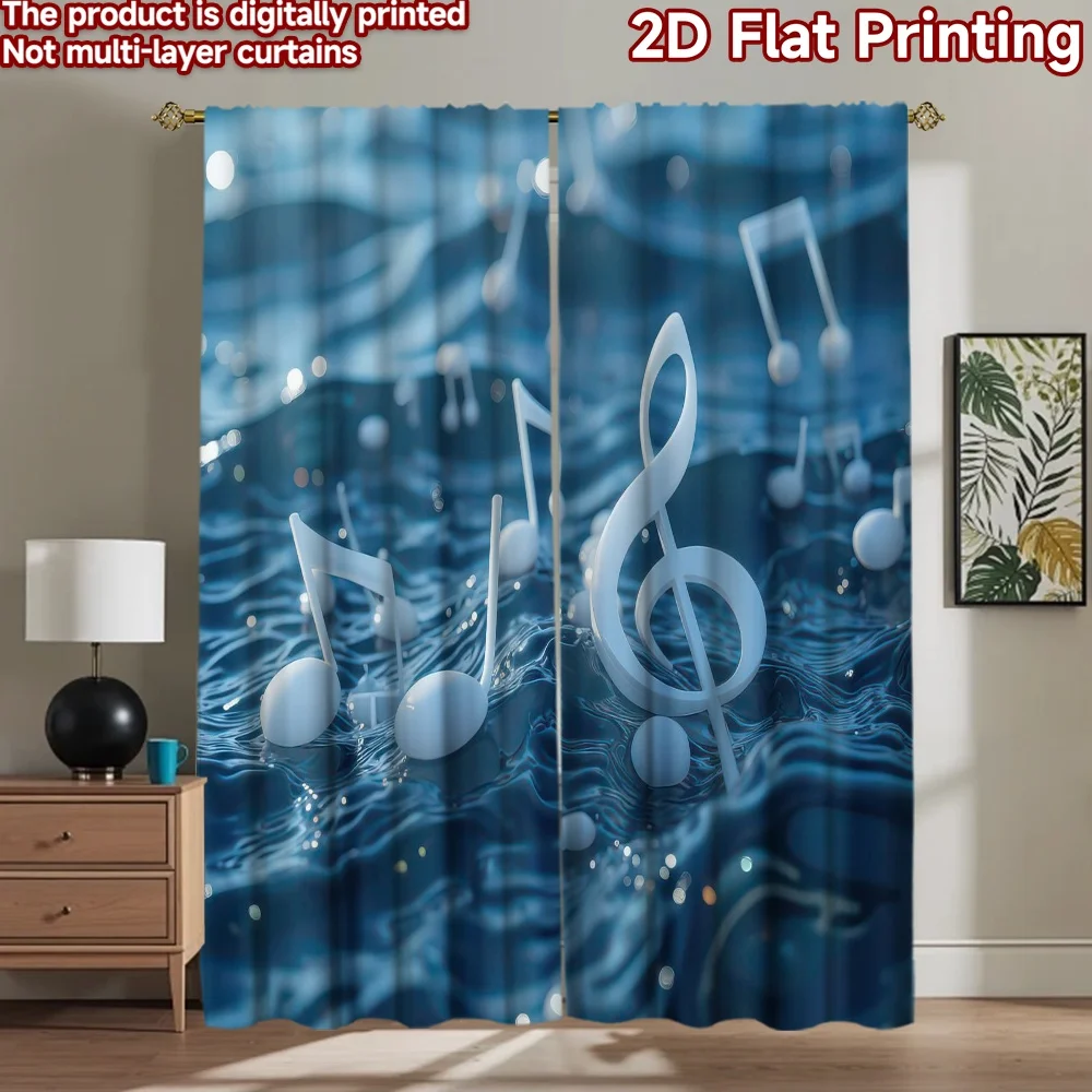 

1pc 2D flat Photography Backdrop Popular Tapestry Floating Musical Notes 100% Polyester Anniversary Use for Suitable for indoor