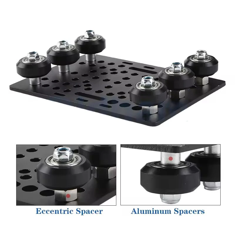 3D Printer Parts V-Slot Gantry Set 20-80mm Gantry Plate With Wheels for Aluminum Profiles V-slot Aluminum Plate Kits Gantry Plat