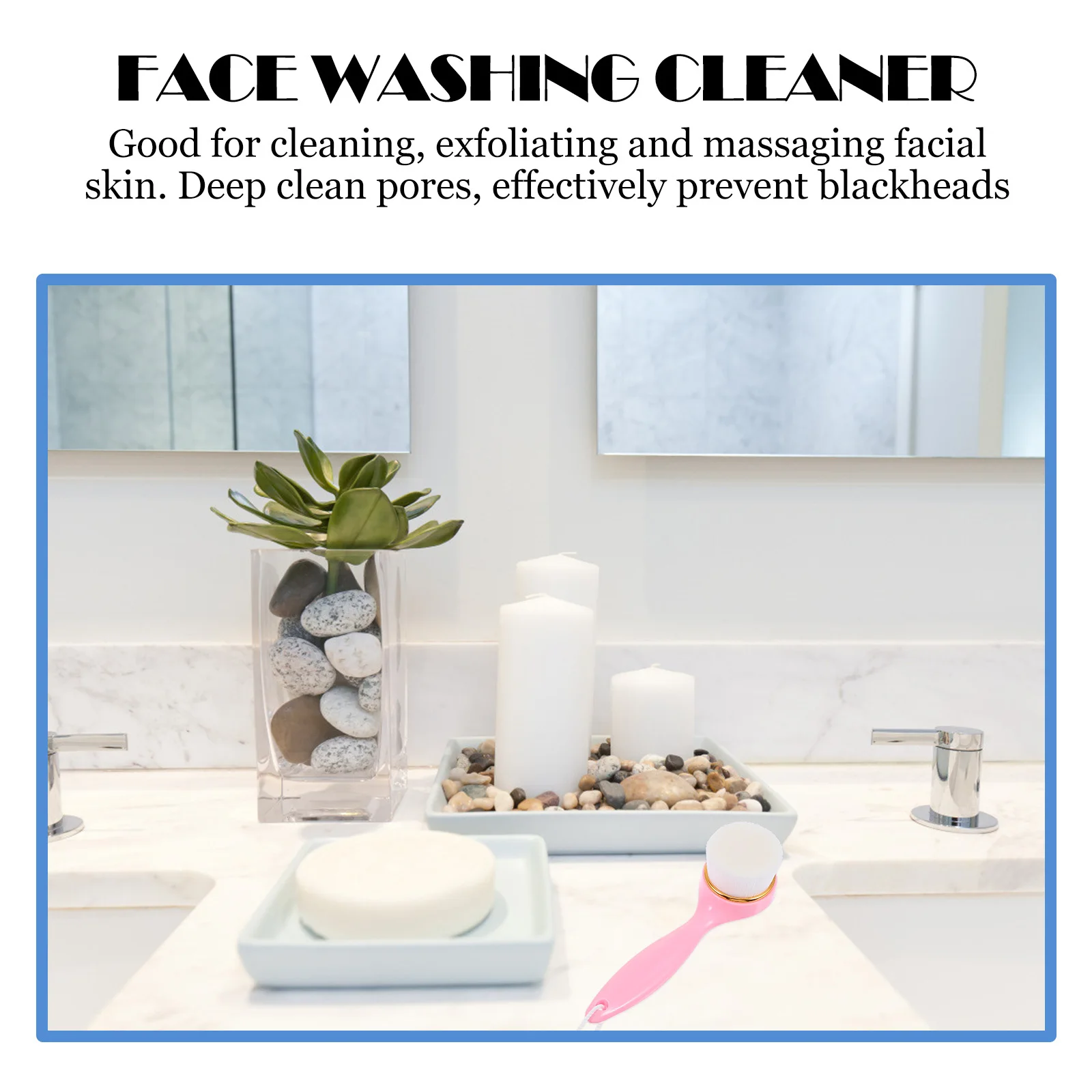 แปรงล้างหน้าพลาสติกสำหรับทำความสะอาดผิวหน้าอย่างล้ำลึก ขจัดสิ่งสกปรกและผลัดเซลล์ผิว ใช้สำหรับการดูแลผิวประจำวัน