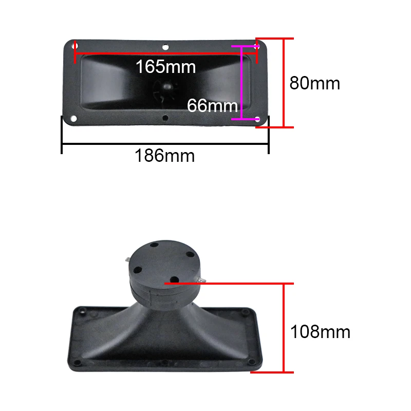 GHXAMP 8 بوصة 186x80 مللي متر مربع كهرضغطية السيراميك القرن مرحلة مكبر الصوت محرك الماوس بالموجات فوق الصوتية