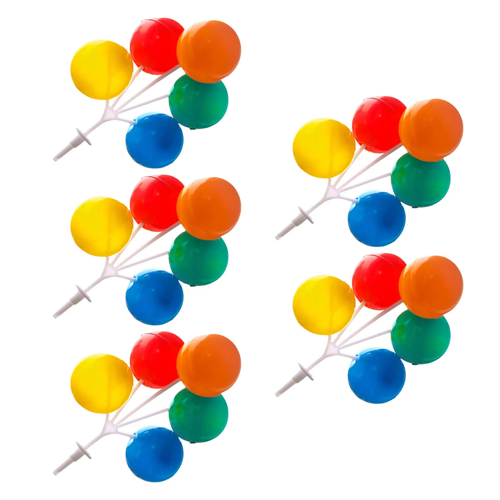 

5pcs Cake Plastic Balloon Picks Plastic Balloon Cake Pick Colorful Party Supplies Birthday Topper High Quality PVC Material