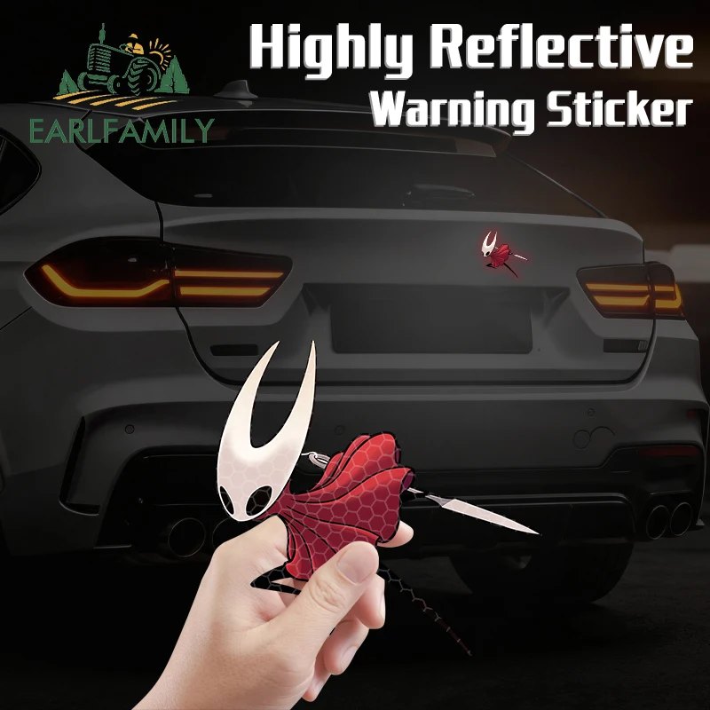 EARLFAMILY Reflective Hollow Knight Silksong‌ Car Stickers Vinyl Hot Game Selling Decal Scratch-Proof Computer Host Accessories