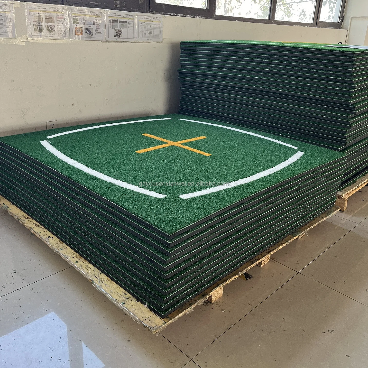 Factory Direct 2026 Factory Sale Golf Driving Range Golf Club Teaching Mat 5x5 Indoor Outdoor Golf Practice Rang Mats for Drivin