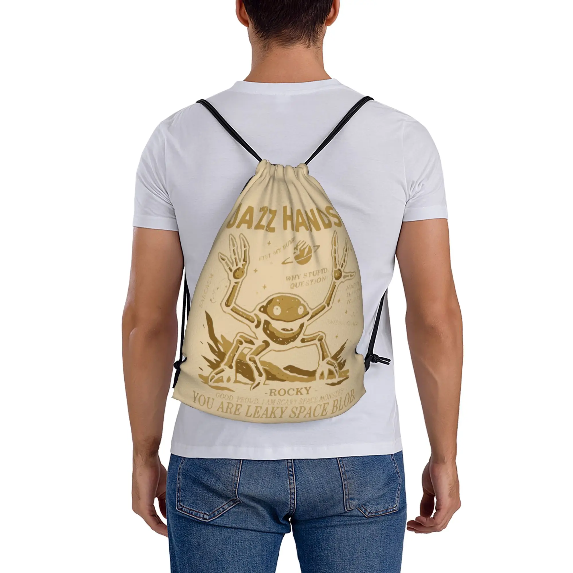 Project Hail Mary 16  Portable Shopping Drawstring Backpack Riding Backpack Gym Clothes Drawstring Bags