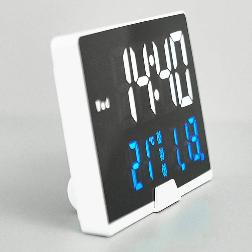 

Electronic Clock Large Display Digital Alarm LED Abs Bedroom Home Clock Modern Safe Material Clear Numbers Decor Kitchen Office
