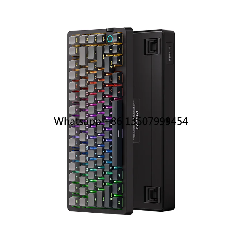 

G75V2 Mechanical Keyboard Gasket Structure Three-Mode 2.4G Wired Blue Tooth Full-Key Hot-Swappable Gaming Office Home Use