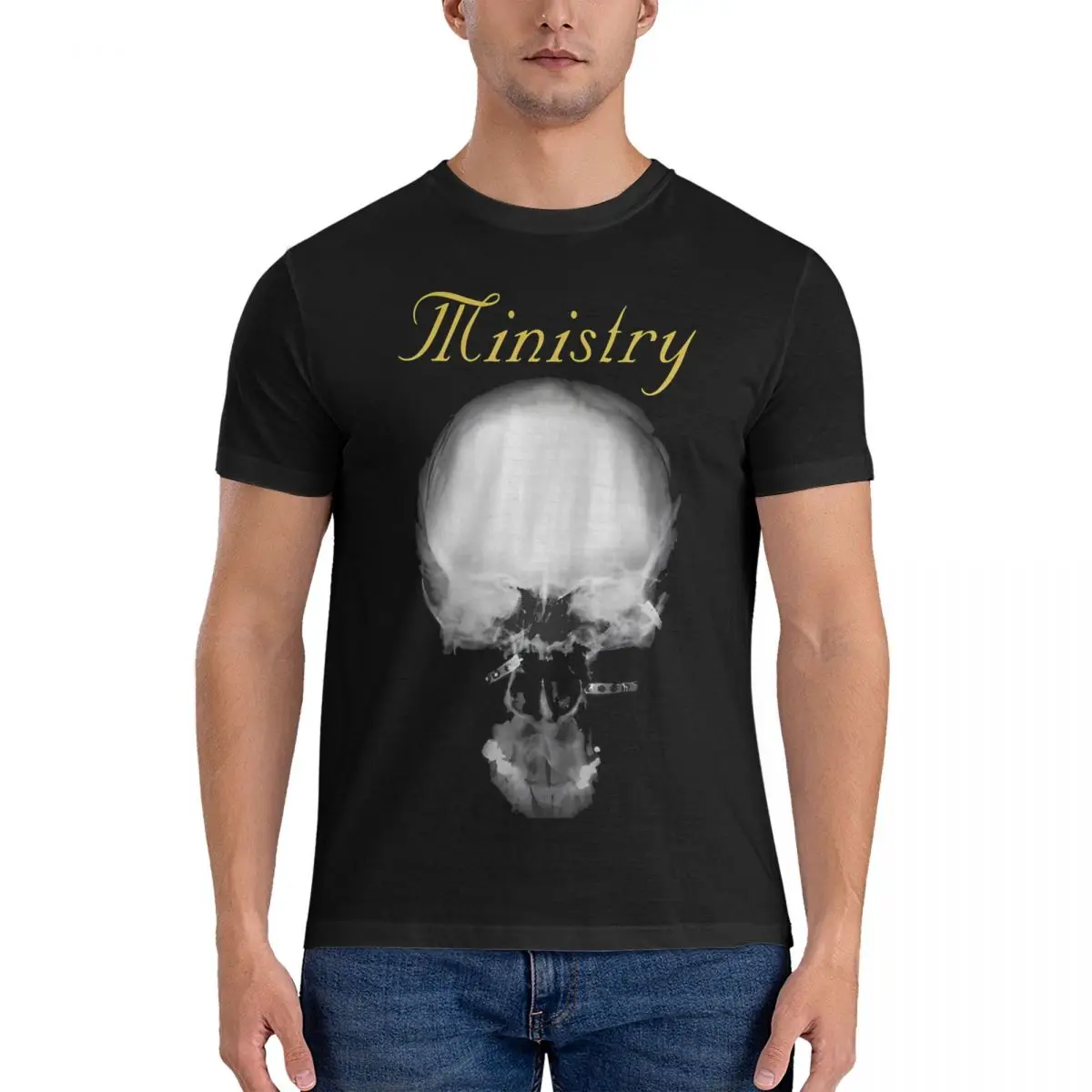 Men LOGO T Shirts Ministry Cotton Tops Casual Short Sleeve Round Neck Tee Shirt 6XL T-Shirts