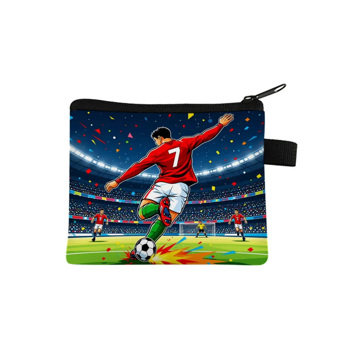 Football Print Coin Purse Cute Purse for Boy/Girls Best Gifts 2D Flat Cartoon for Children Storage Bag Coin Walle