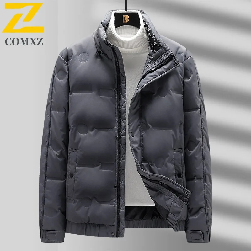 

COMXZ Премиум нейтральная куртка-пуховик в корейском стиле, модное утолщенное пальто, ветрозащитное легкое пальто-пуховик для кемпинга на открытом воздухе, 2025 г.