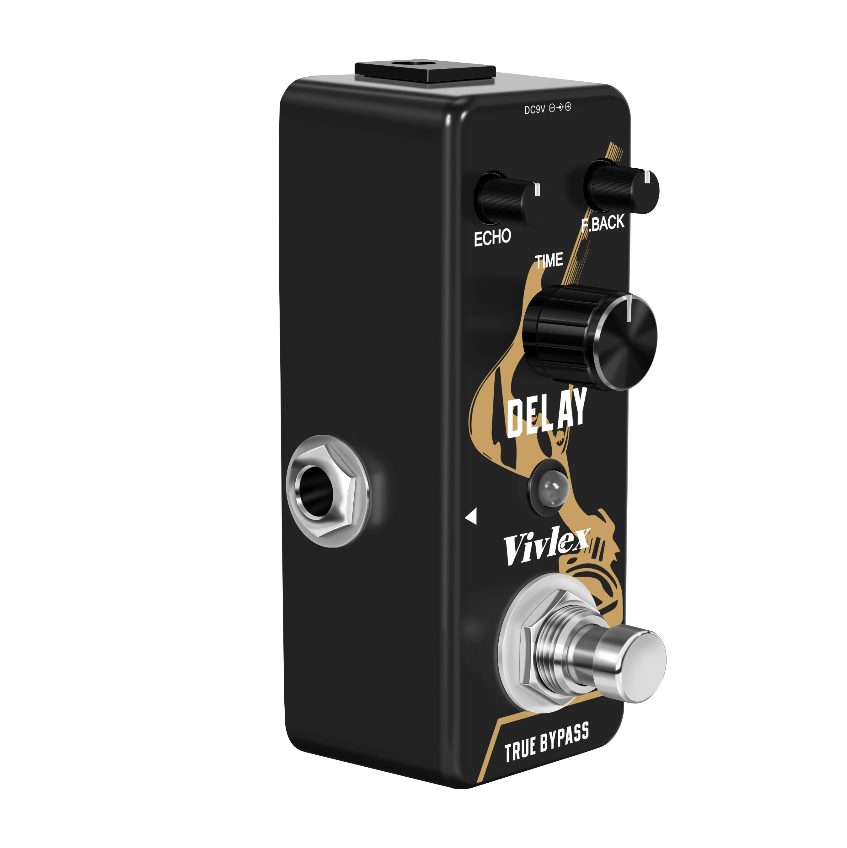VIVLEX Guitar Delay Pedal Analog ECHO Effect Pedal TIME delay F.back Fully Vintage Delay True Bypass Circuit Universal Black view 5
