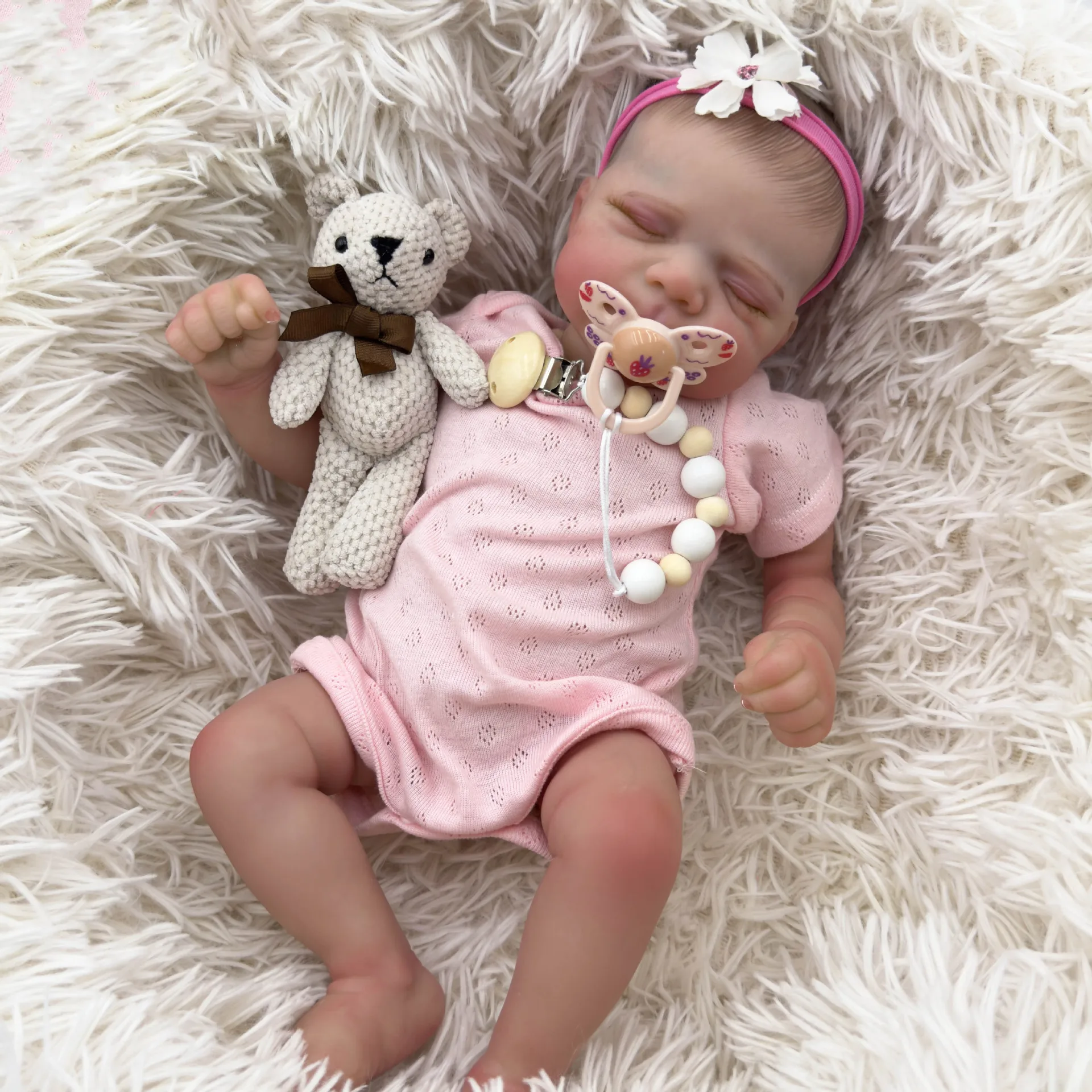 Lifelike premie Reborn Baby Doll Soft Body Silicone Newborn Princess Toddler Bebe Alive Kid Lovely Dress Up Toy For Girl Gift