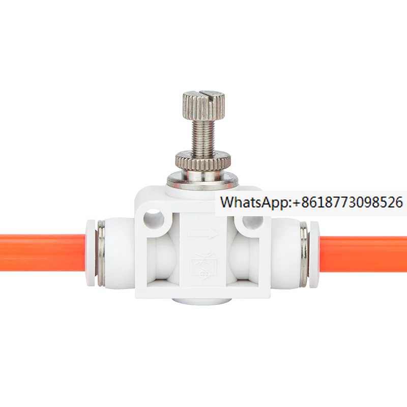 Pneumatic gas pipe LSA pipeline throttle valve speed regulating valve PA SA regulating valve 4 6 8 10 12mm quick plug connector