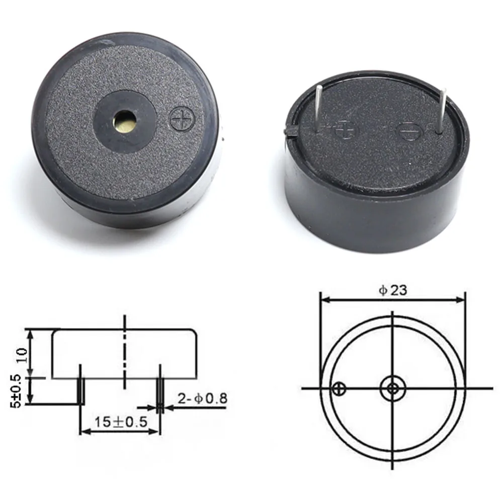 20pcs SFM20-C Active Buzzer Speaker 2310 DC3-24V 23*10MM High Decibel Speaker Diy Electronic Alarm Beep SFM-20-C 12V