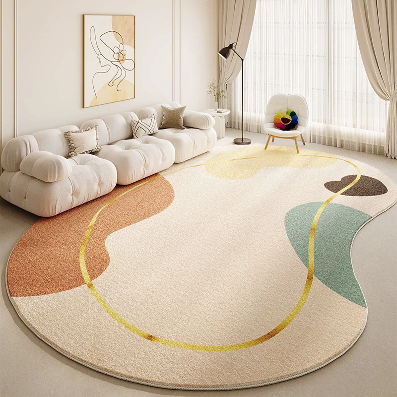 Nordic Style Living Room Decoration Carpet Irregular Shape Rugs for Bedroom Home Fluffy Soft Rug Thick Anti-slip Study Floor Mat