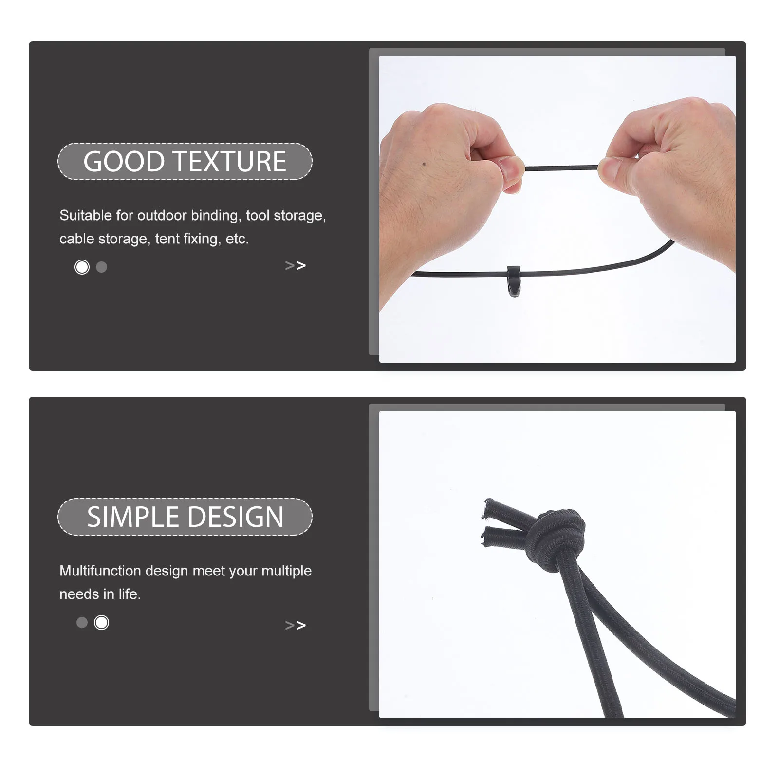 

10 Pcs Cable Zip Ties Strap Rope Hook Elastic Band Multipropose Straps Electrical