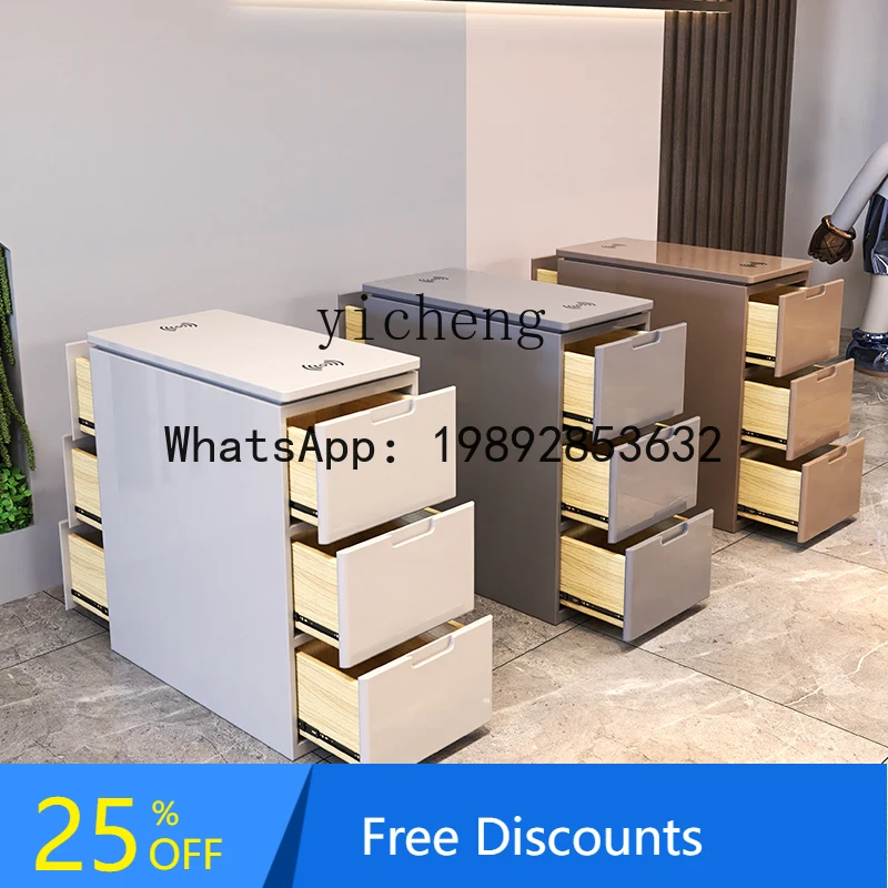 

AA Solid Wood Drawer Beauty Storage Cabinet Simple Salon Dedicated Storage Cabinet Haircut Cabinet