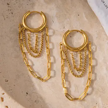 8 最佳銷售 金色流蘇耳環 - №7